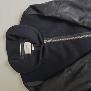 ARITZIA Cocoon Coat with Leather Sleeve